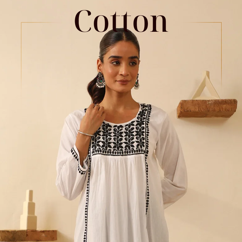 Cotton Chikankari Kurtas