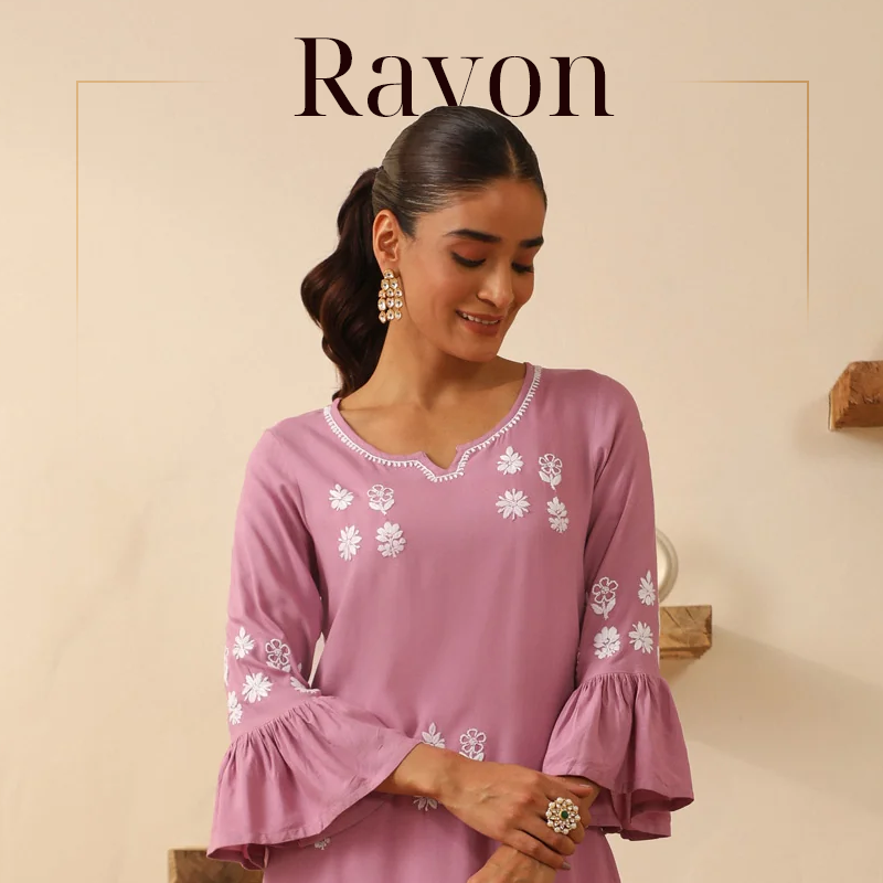 Rayon Chikankari Kurtas