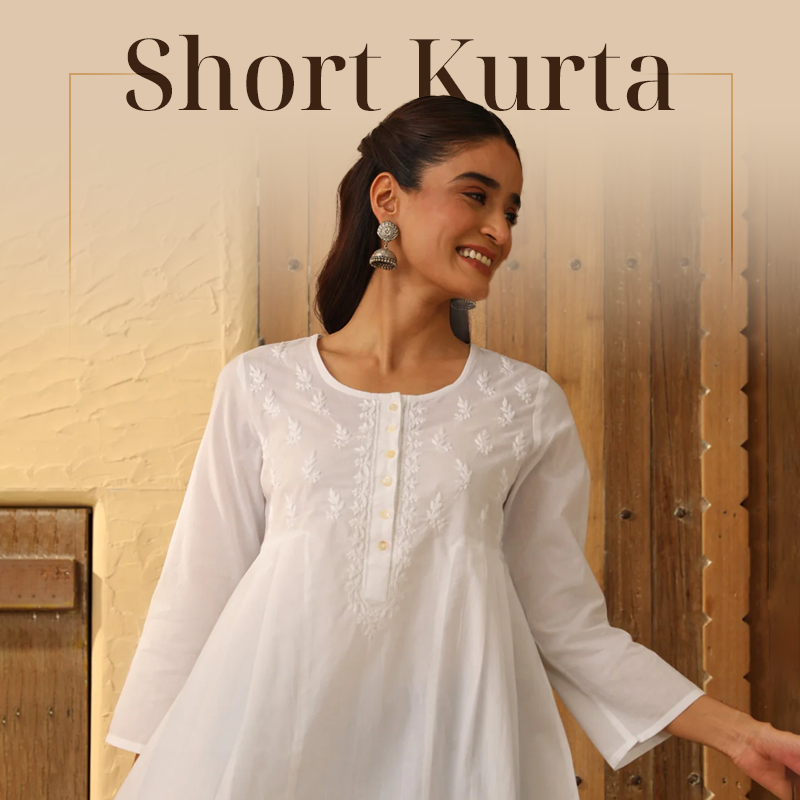 Short Chikankari Kurtas