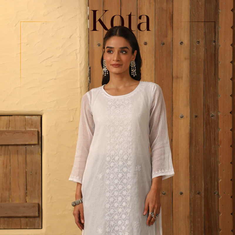 Kota Chikankari Kurtas